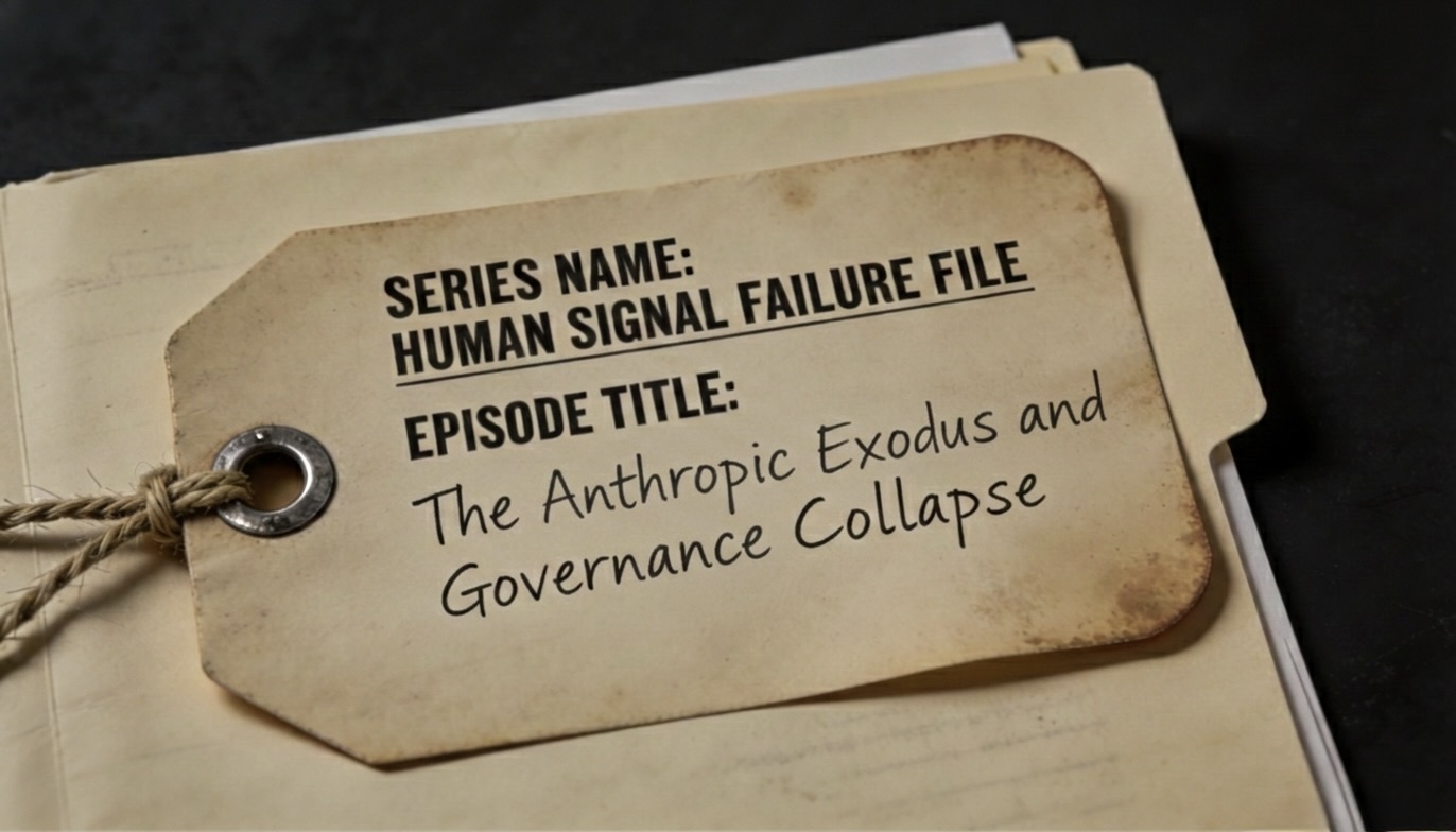 Failure File The Anthropic Exodus and Governance Collapse